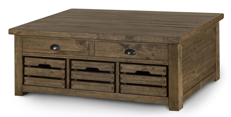 Magnussen Stratton Lift Top Storage Cocktail Table in Warm Nutmeg - Furniture City (CA)l