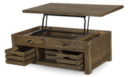 Magnussen Stratton Lift Top Storage Cocktail Table in Warm Nutmeg - Furniture City (CA)l