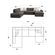 Urban Bliss 3 Piece Sectional - Furniture City (CA)l