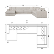 Adonis 3 pc sectional with chaise lounge - Furniture City (CA)l