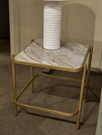 Manor Stone End Table - Furniture City (CA)l