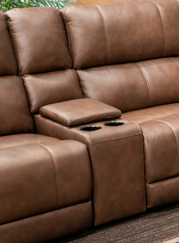 Bleckley Power Reclining Sectional Loveseat with Console - Furniture City (CA)l