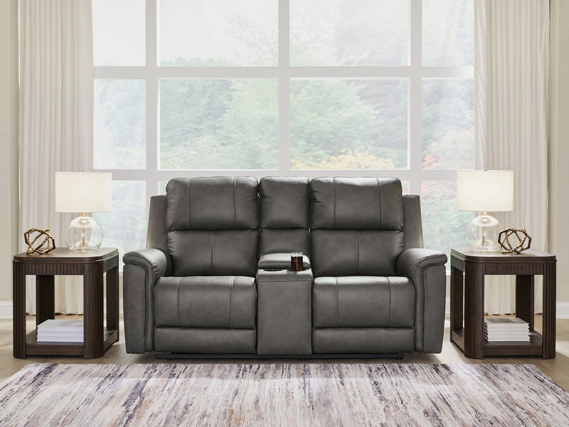 Bleckley Power Reclining Loveseat with Console - Furniture City (CA)l