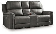 Bleckley Power Reclining Loveseat with Console - Furniture City (CA)l