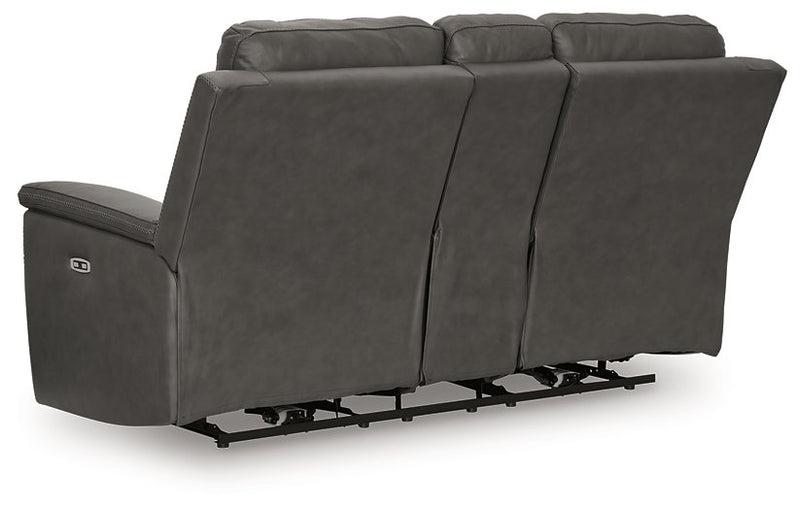 Bleckley Power Reclining Loveseat with Console - Furniture City (CA)l
