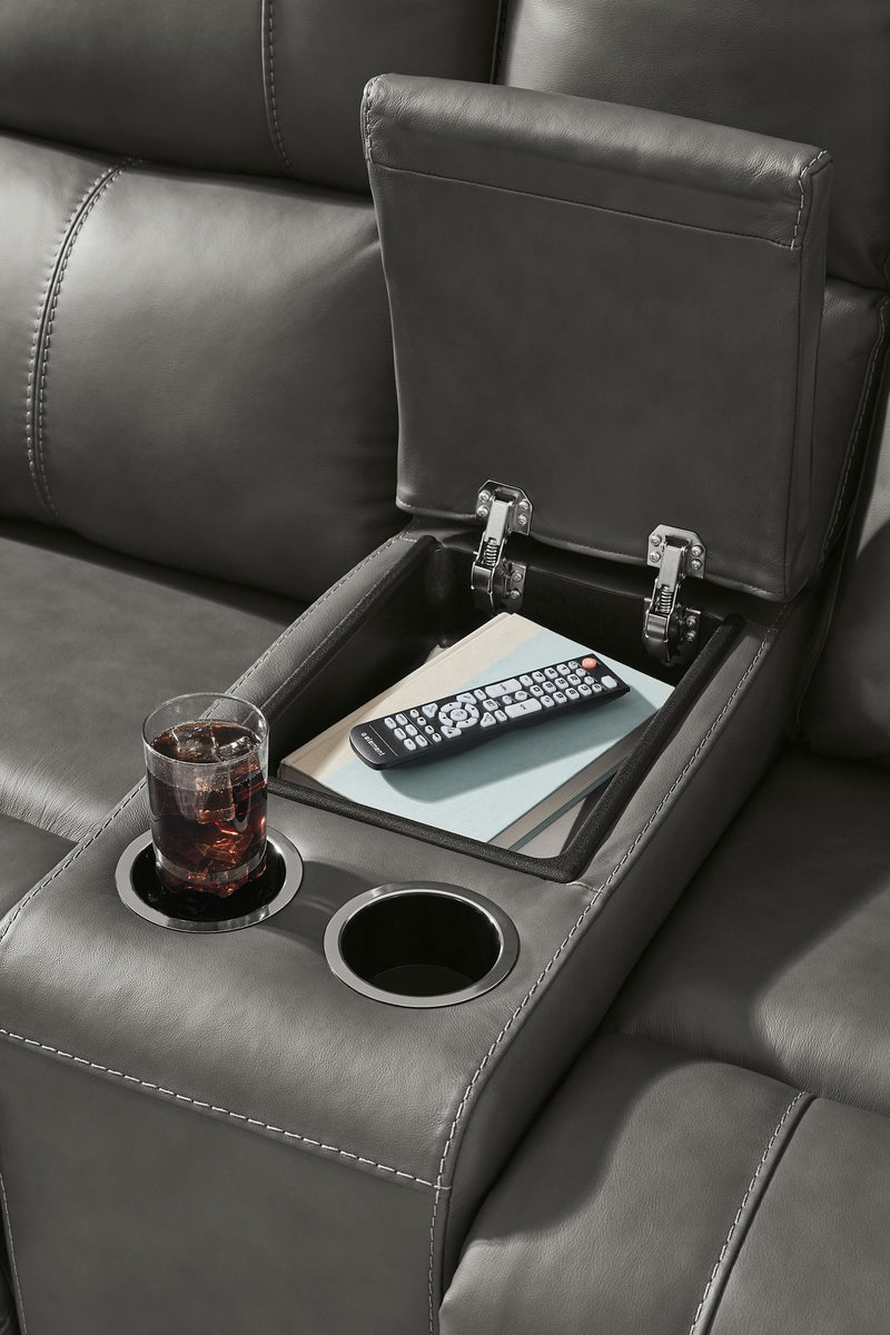 Bleckley Power Reclining Loveseat with Console - Furniture City (CA)l