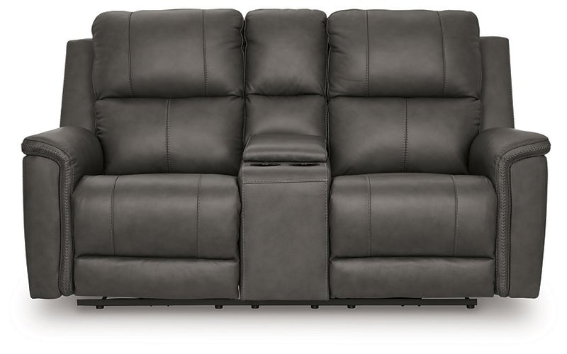 Bleckley Power Reclining Loveseat with Console - Furniture City (CA)l