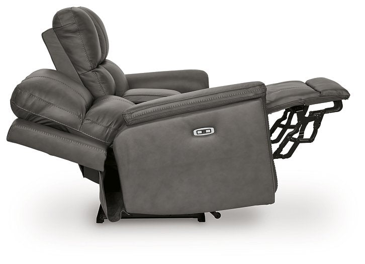 Bleckley Power Reclining Loveseat with Console - Furniture City (CA)l