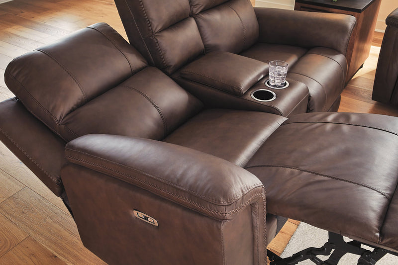 Bleckley Power Reclining Loveseat with Console - Furniture City (CA)l