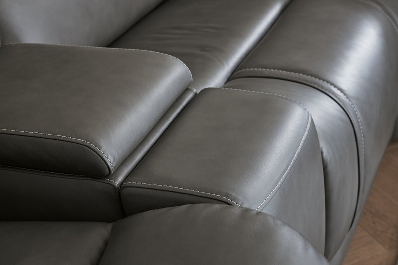 5Z - Pittson Power Reclining Sectional Loveseat with Console - Furniture City (CA)l