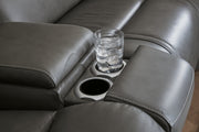 5Z - Pittson Power Reclining Sectional Loveseat with Console - Furniture City (CA)l