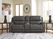 5Z - Pittson Power Reclining Sectional Loveseat with Console - Furniture City (CA)l