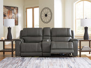 5Z - Pittson Power Reclining Sectional Loveseat with Console - Furniture City (CA)l