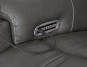 5Z - Pittson Power Reclining Sectional Loveseat with Console - Furniture City (CA)l