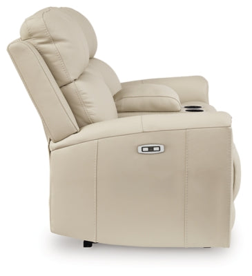 Dahlmoore Power Reclining Loveseat with Console - Furniture City (CA)l