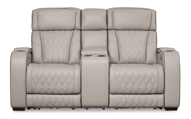 Boyington Power Reclining Loveseat with Console - Furniture City (CA)l