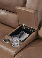 DeepWakes Power Reclining Loveseat with Console - Furniture City (CA)l