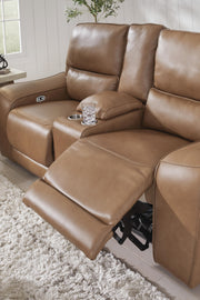 DeepWakes Power Reclining Loveseat with Console - Furniture City (CA)l