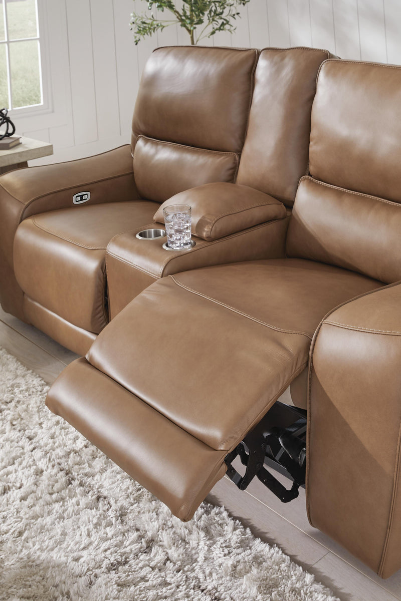 DeepWakes Power Reclining Loveseat with Console - Furniture City (CA)l