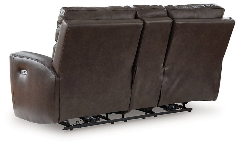 Crossplex Power Reclining Loveseat with Console - Furniture City (CA)l