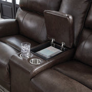 Crossplex Power Reclining Loveseat with Console - Furniture City (CA)l