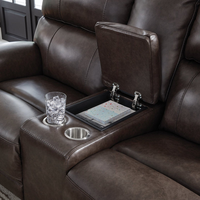Crossplex Power Reclining Loveseat with Console - Furniture City (CA)l
