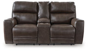 Crossplex Power Reclining Loveseat with Console - Furniture City (CA)l