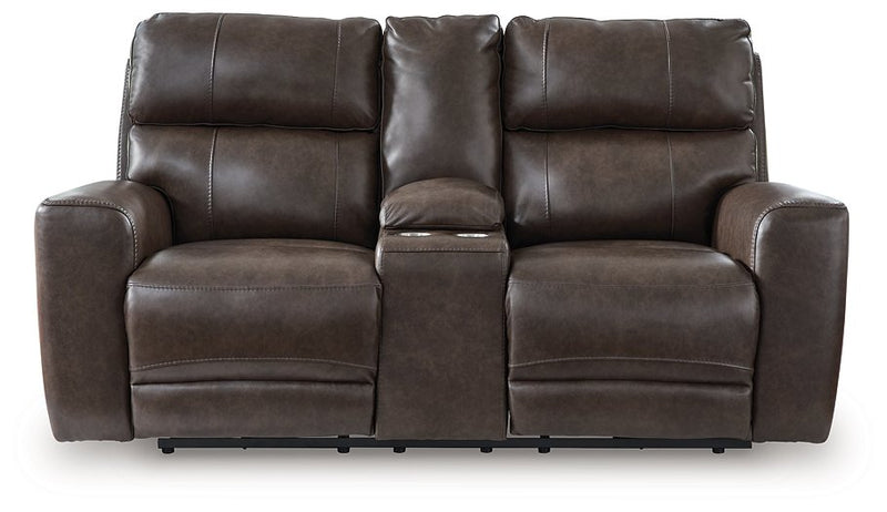 Crossplex Power Reclining Loveseat with Console - Furniture City (CA)l
