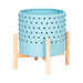 10-dotted-planter-w-wood-stand-blue-3
