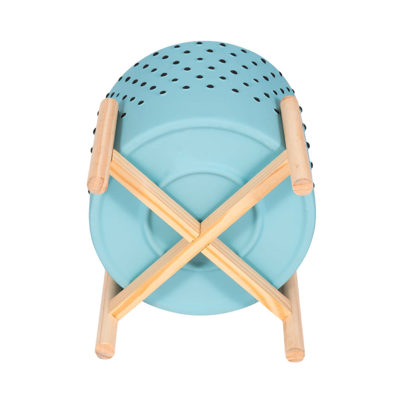 10-dotted-planter-w-wood-stand-blue-7