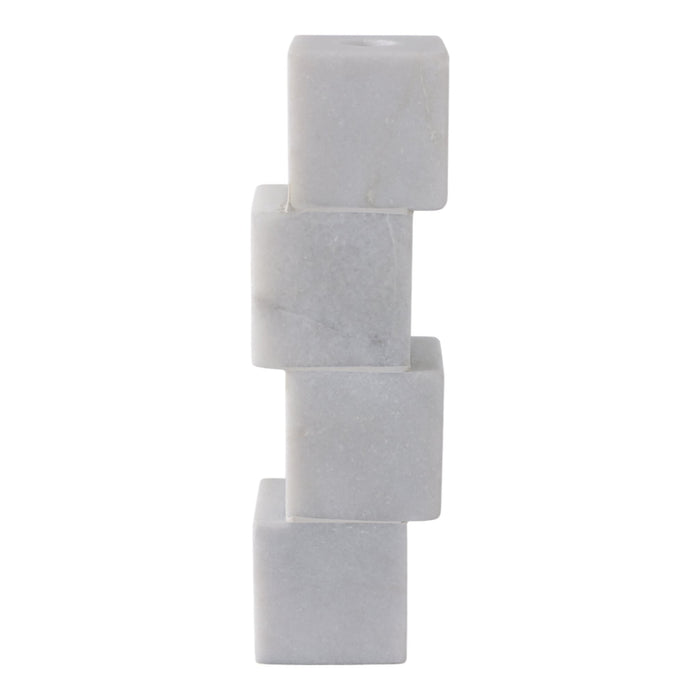 10x3-stacked-cube-marble-taper-holder-white-1