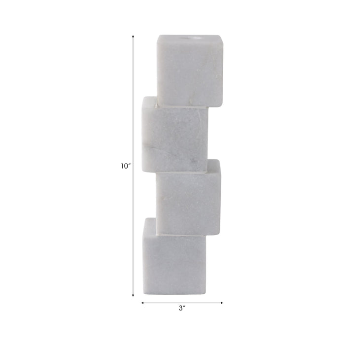 10x3-stacked-cube-marble-taper-holder-white-9