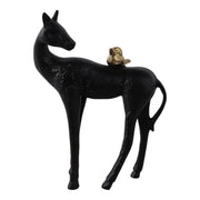 10x8-bird-perched-on-horses-back-black-gold-1