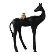10x8-bird-perched-on-horses-back-black-gold-4