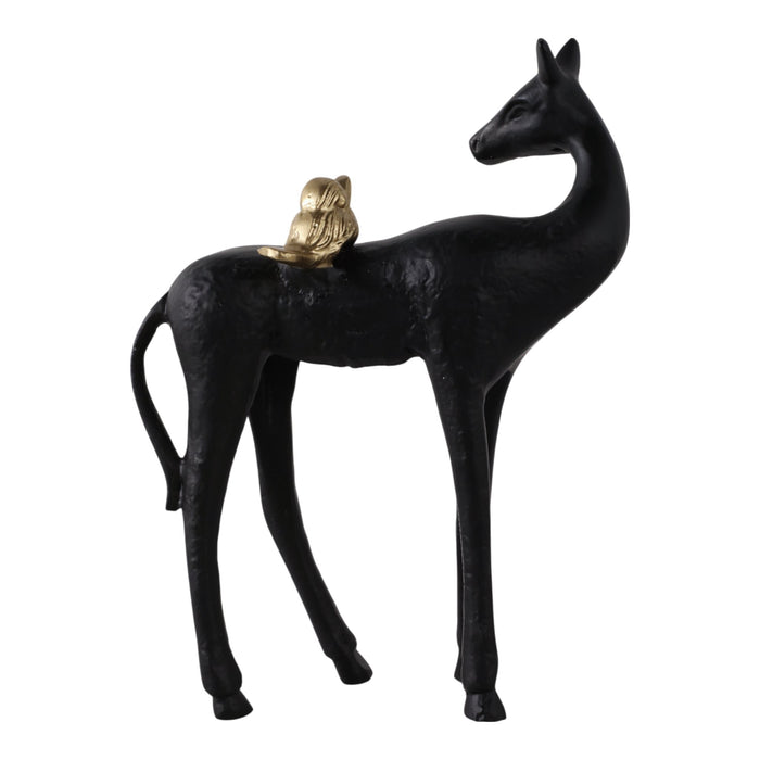 10x8-bird-perched-on-horses-back-black-gold-4