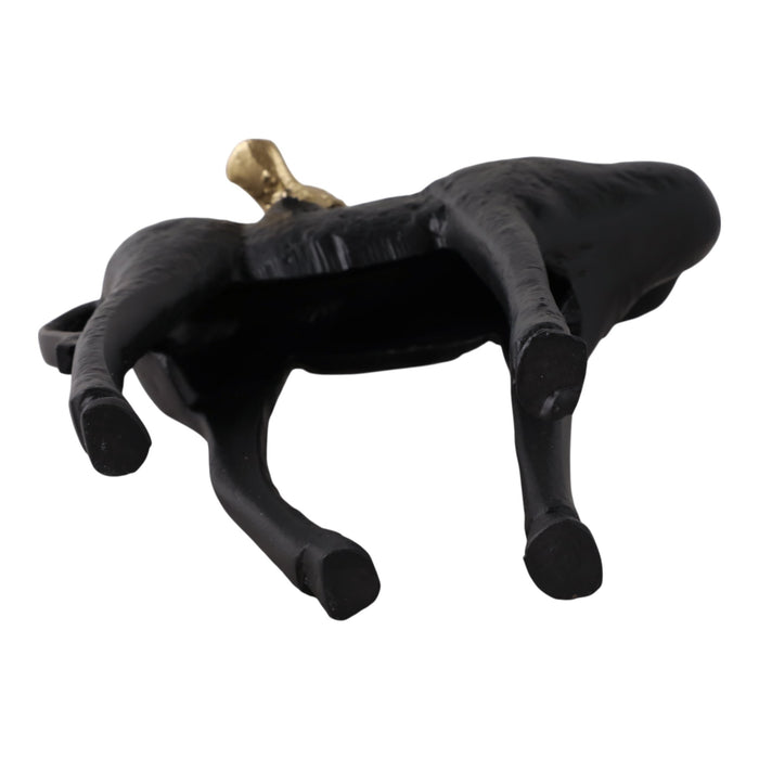10x8-bird-perched-on-horses-back-black-gold-7