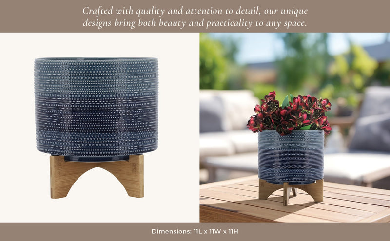 11-dotted-planter-w-wood-stand-blue-14