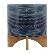 11-dotted-planter-w-wood-stand-blue-2