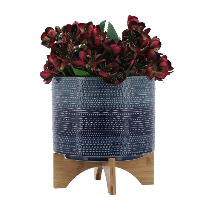 11-dotted-planter-w-wood-stand-blue-3