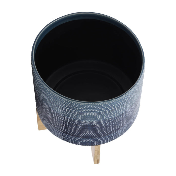 11-dotted-planter-w-wood-stand-blue-4