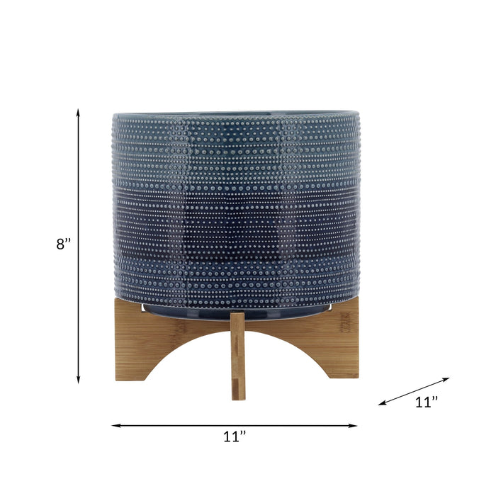 11-dotted-planter-w-wood-stand-blue-8