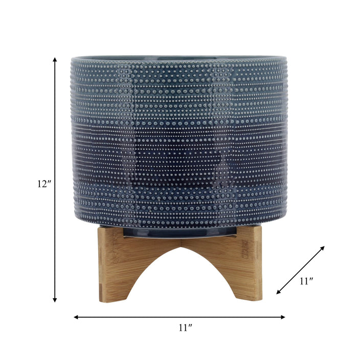 11-dotted-planter-w-wood-stand-blue-9