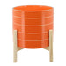 11-striped-planter-w-wood-stand-orange-1