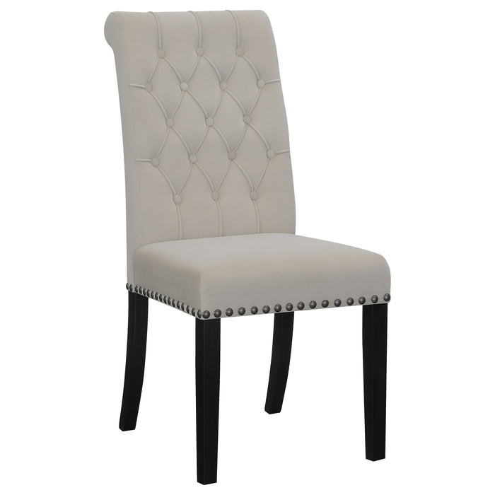 Alana Tufted Back Upholstered Side Chairs Beige (Set of 2)