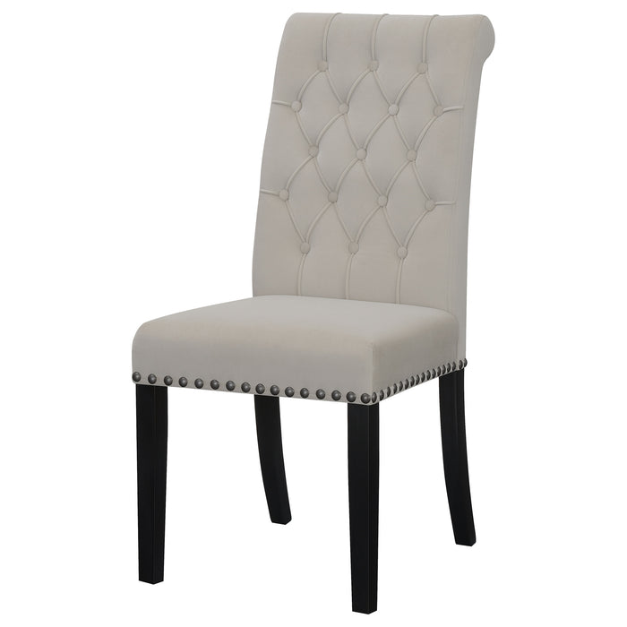 Alana Tufted Back Upholstered Side Chairs Beige (Set of 2)