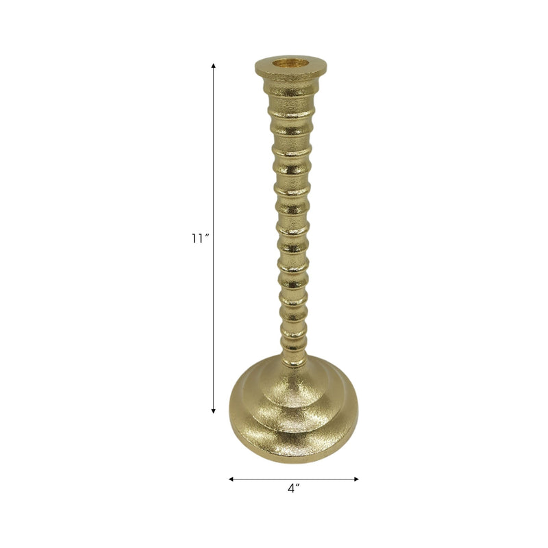 11x4-ribbed-metal-taper-holder-gold-1