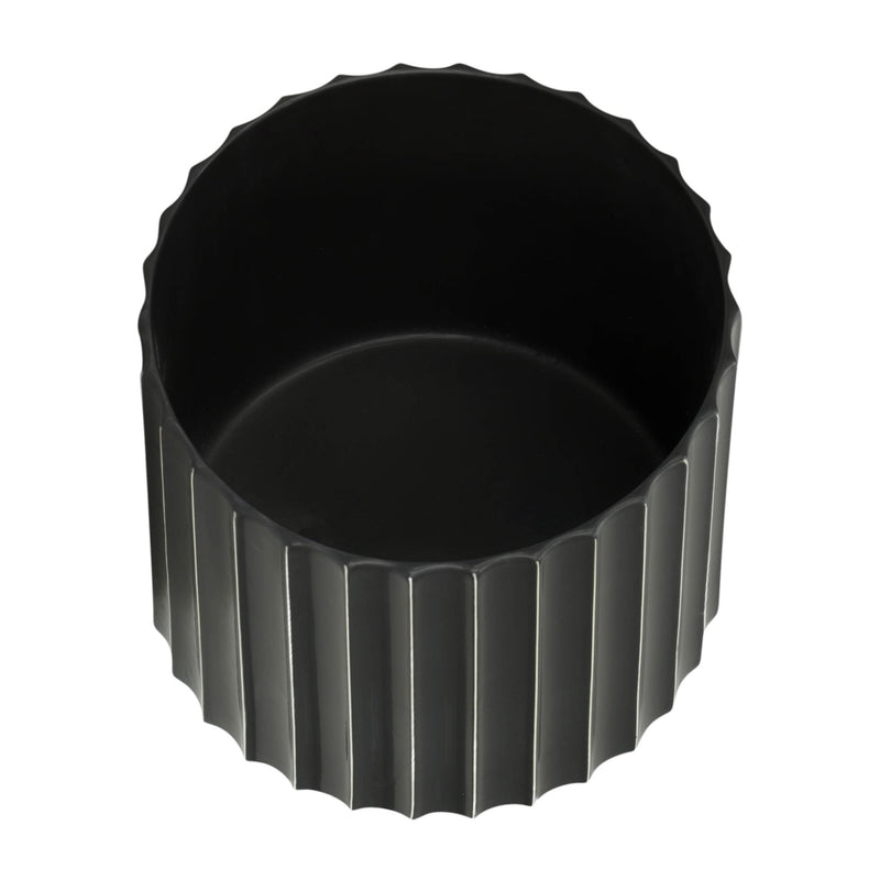 12-ceramic-fluted-planter-w-wood-stand-black-5