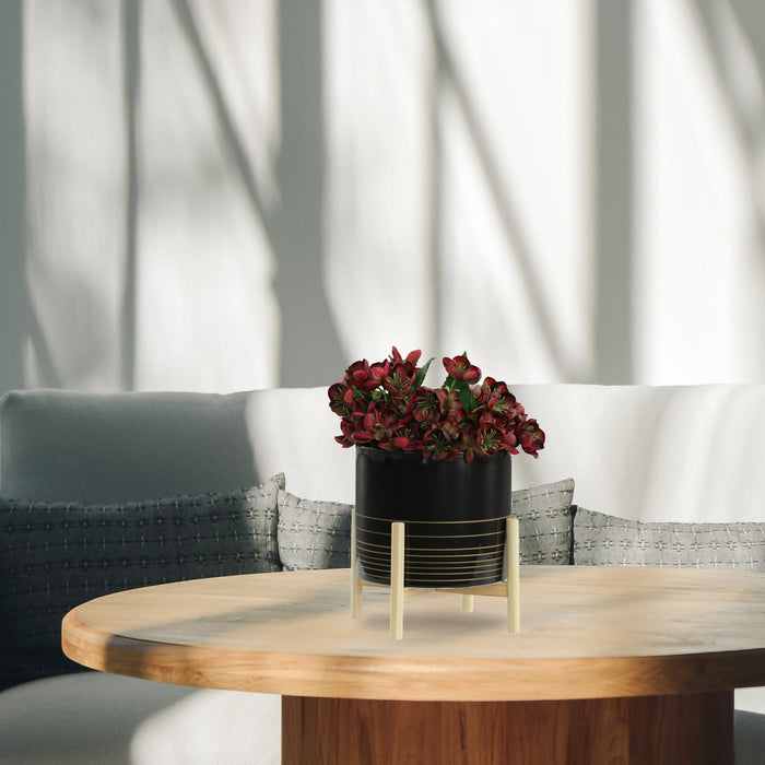 12-ceramic-metallic-planter-w-wood-stand-black-10