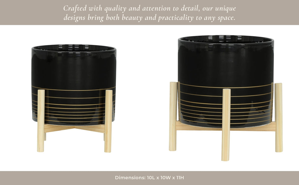 12-ceramic-metallic-planter-w-wood-stand-black-12