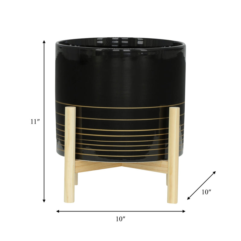 12-ceramic-metallic-planter-w-wood-stand-black-8